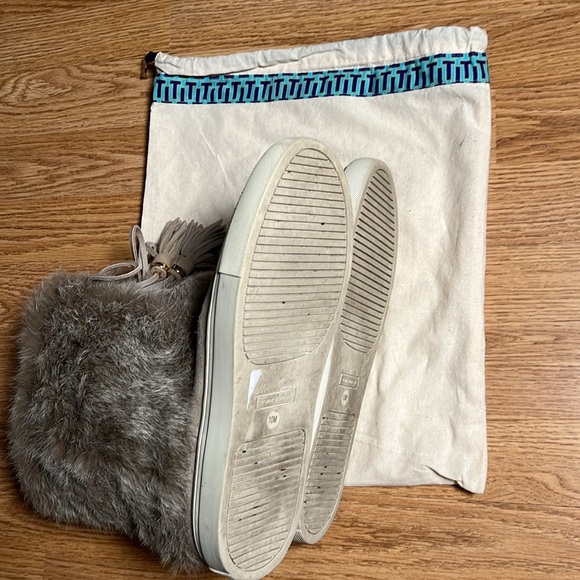 Tory Burch Angelica Real RabbitFur Tassel Boots Natural Size 10 $395 Retail A577 - Picture 6 of 7